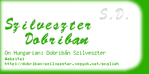 szilveszter dobriban business card