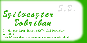 szilveszter dobriban business card